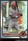 2022 Bowman 1st Edition Sky Blue Foil #BPPF50 Elly De La Cruz ROOKIE 1st REDS