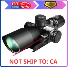 Mira De Rifle Telescopica 2.5-10x40e R/G/B Illuminated with 20mm Mount Red Laser