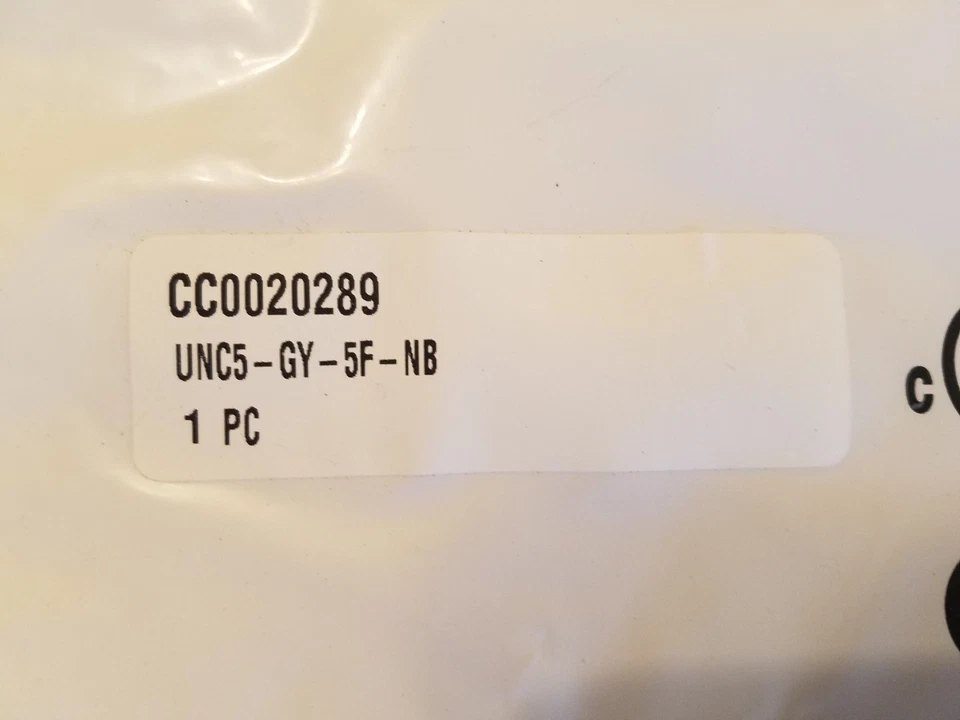 Cat5e U/UTP Patch Cord UNC5-GY-5F Uniprise RJ45-RJ45 Gray - 5 Feet QUANTITY OF 4 - Image 2 of 4