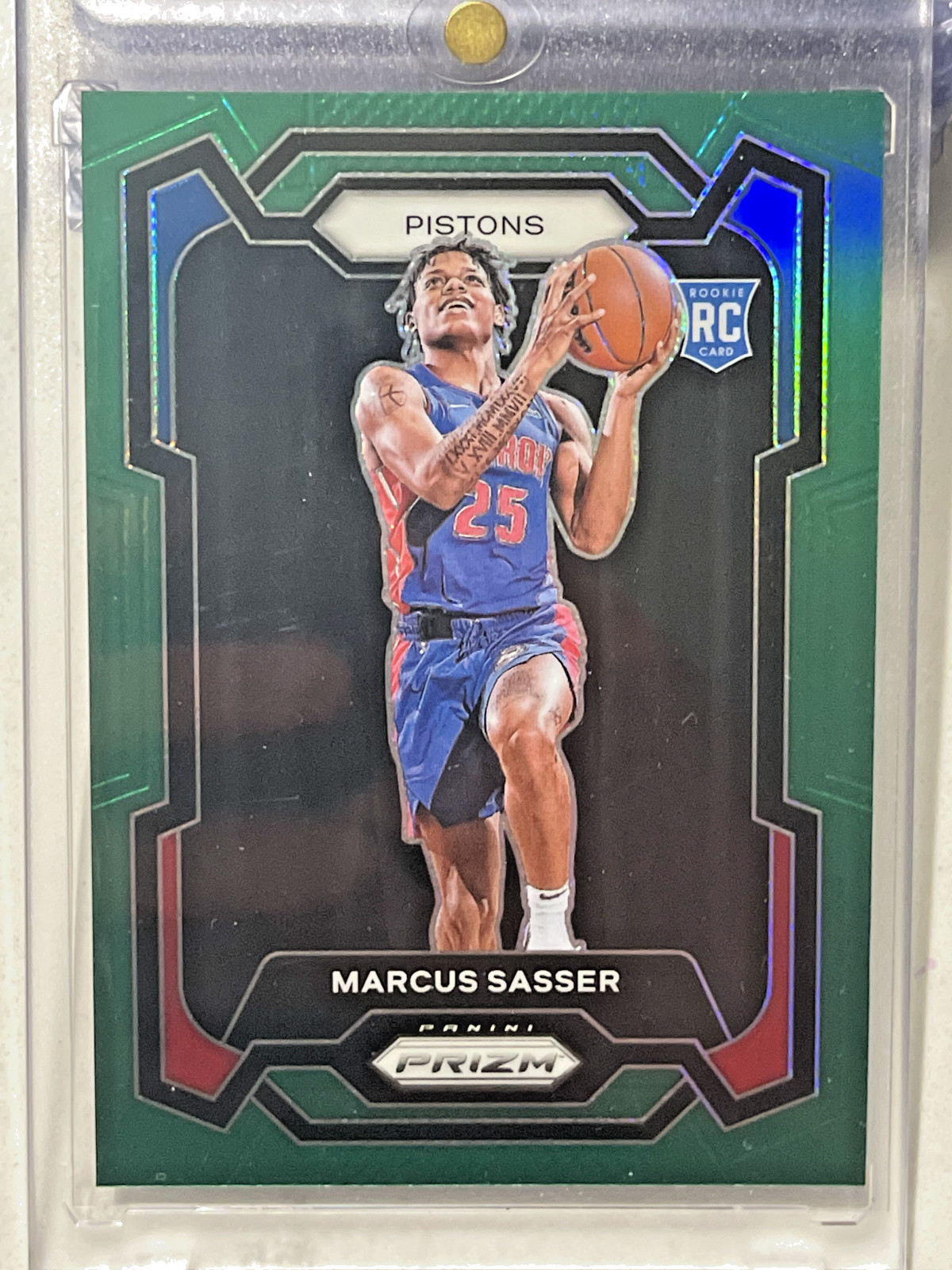 2023-24 Prizm Marcus Sasser Green Prizm Rookie RC #174 Pistons