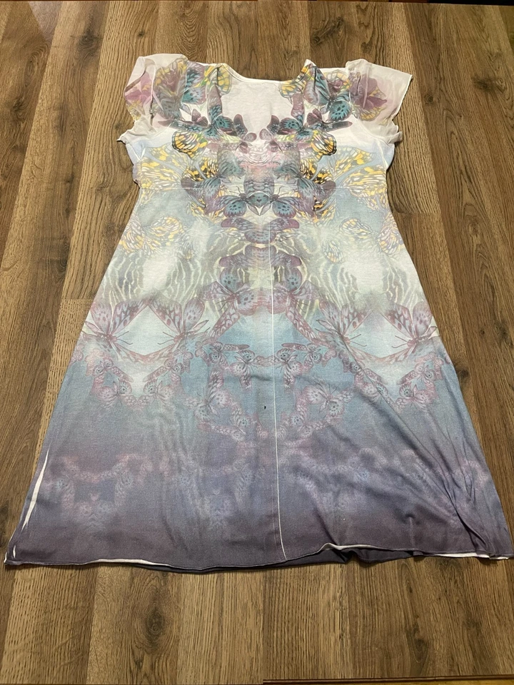 One World Dress, Women's Size XL, Butterflies Print, Short Sleeve, Sleepwear - Image 2 of 4
