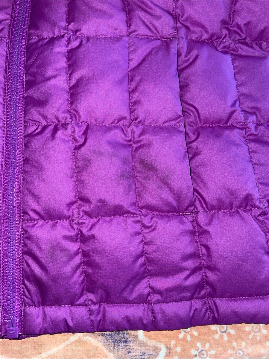 Girl's MARMOT Purple Down Puffer Jacket Full Zip with Pockets