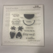 CTMH Stamp Set SWEET PICKINGS  B1798 New  Stamps Only     Sale 