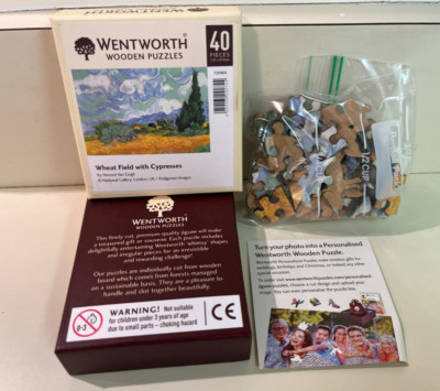 Wentworth Wooden Puzzles  Wheat Field With Cypresses  38 of 40 Pieces, READ