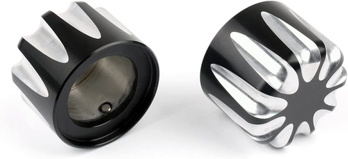 CNC Cut Front Axle Cap Nut Cover for Harley Electra Glide Sportster Motor Cool - Picture 4 of 7
