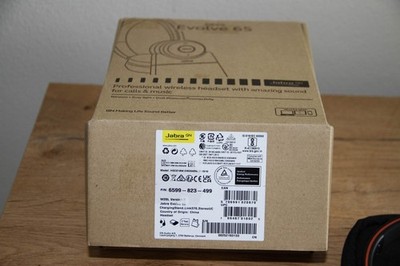 Jabra Evolve 65 UC Stereo, OVP, Dongle 370, Ladekabel, Tasche, Top 6599-823-499