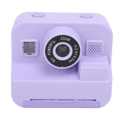 Purple Instant Print Camera 2.4in IPScreen Digital Camera With Print Paper Therm
