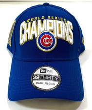 Chicago Cubs MLB NE 2016 World Series Champs Flex-Fit Fit Hat ~ Blue