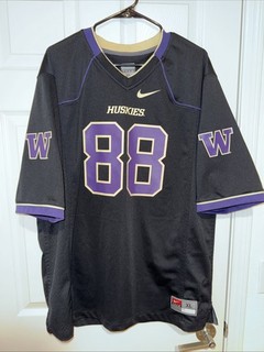 Nike Washington Huskies Black Football Jersey Size XL #88 Mens NCAA Udub Rare