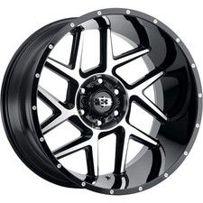 20x10 Vision Off-road 360 Sliver Black Machined Wheels 6x135 -25mm Set Of 4