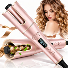 Automatic Hair Curler Rotating Curling Iron Ceramic 1 Inch LCD 4 Temp Settings