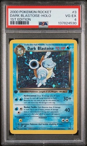 2000 POKEMON ROCKET | 1ST EDITION DARK BLASTOISE-HOLO 3 PSA 4