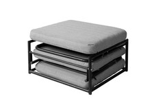 Top Spot  Folding Sleeper Chair Bed with Pillow and Side Pockets, Charcoal Grey