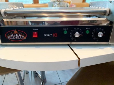 Stainless Steel 7-Roller Hot Dog Griller - 18 Dogs