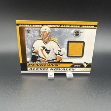Alexei Kovalev Double-Sided & Kip Miller 01-02 Vanguard Memorabilia Jersey card