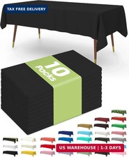 Pureegg Plastic Table Cloth Disposable 10 Pack, 54 x 108 Inch Table Cloths, Hall