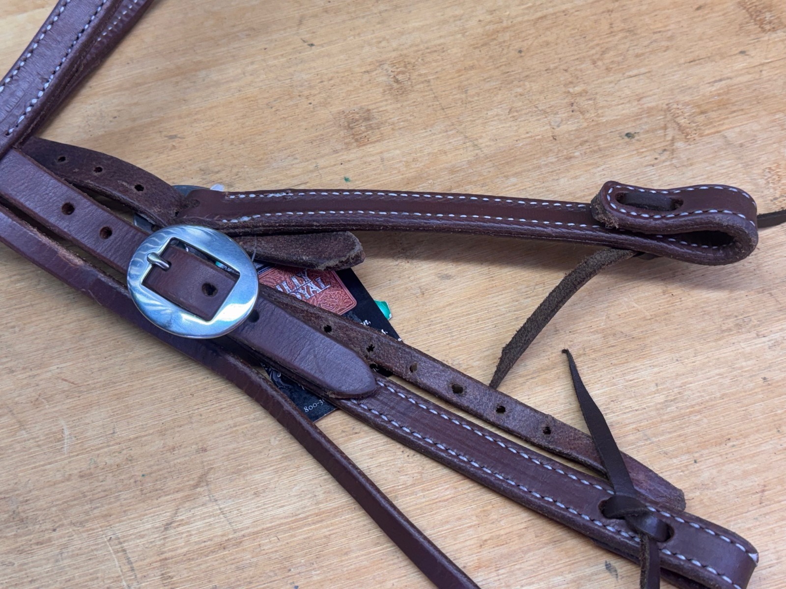 BILLY ROYAL Hot Oiled Hermann Oak Leather Browband Western Horse Headstall ~ NWT