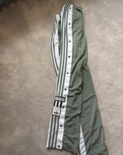 WOMENS ADIDAS ORIGINALS ADIBREAK POPPER TRACKPANTS Mint Green & White SIZE  6