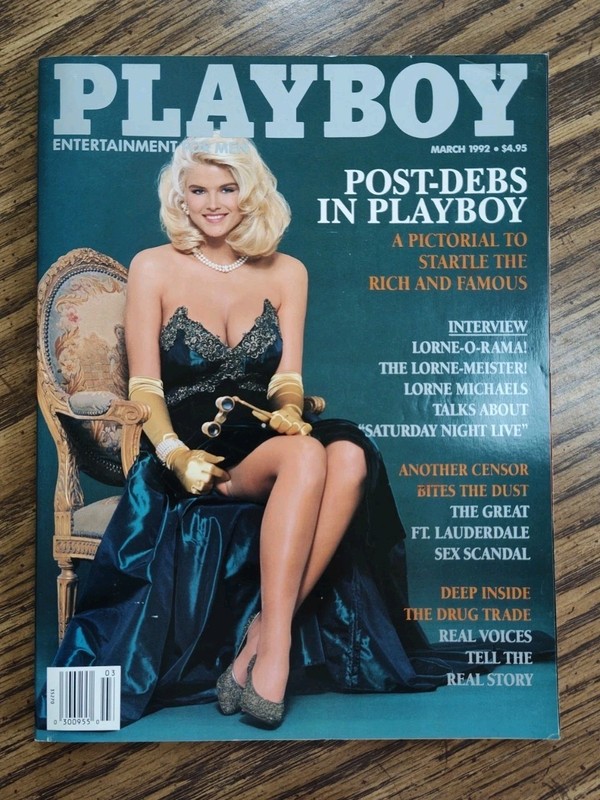 Playboy Magazine Vintage March 1992 Anna Nichole Smith FIRST Cover 90s Vintage