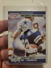 1990 NFL Pro Set Emmitt Smith Dallas Cowboys 1st Round Draft Rookie Card