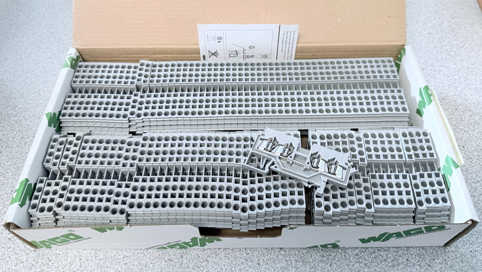 NEW Box of 100 Wago 280-621 4-Conductor Through Terminal Blocks 2.5 mm²