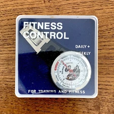 Vintage K&R Fitness Control Pedometer Body Motion Activated Step Tracker
