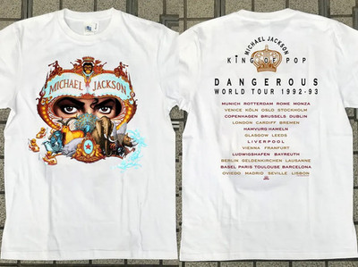 Michael Jackson Dangerous World Tour 1992-93 T-Shirt All Size