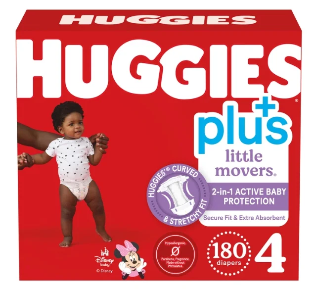 Huggies + Plus Little Movers Size 4, 180-count
Opens in a new window or tab