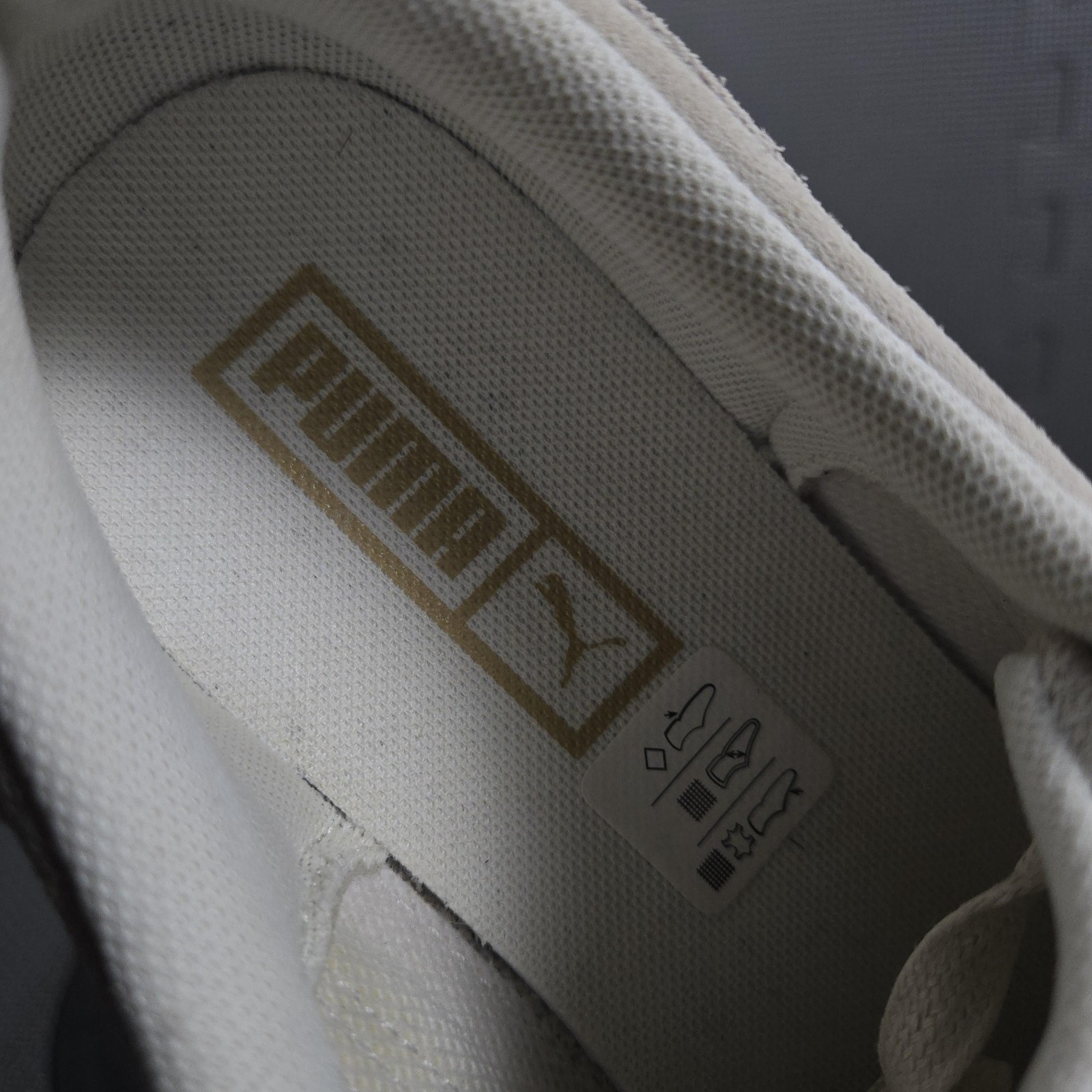 PUMA Suede Shoes Womens Size 9 Beige Glitter Toe Platform Sneakers 356886-02 thumbnail 8