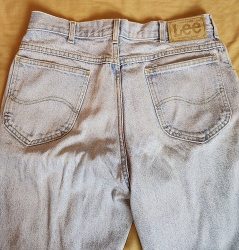 Lee Genuine Denim Jeans Mens 33x30 Regular Fit Straight Leg Light Blue White - Picture 14 of 19