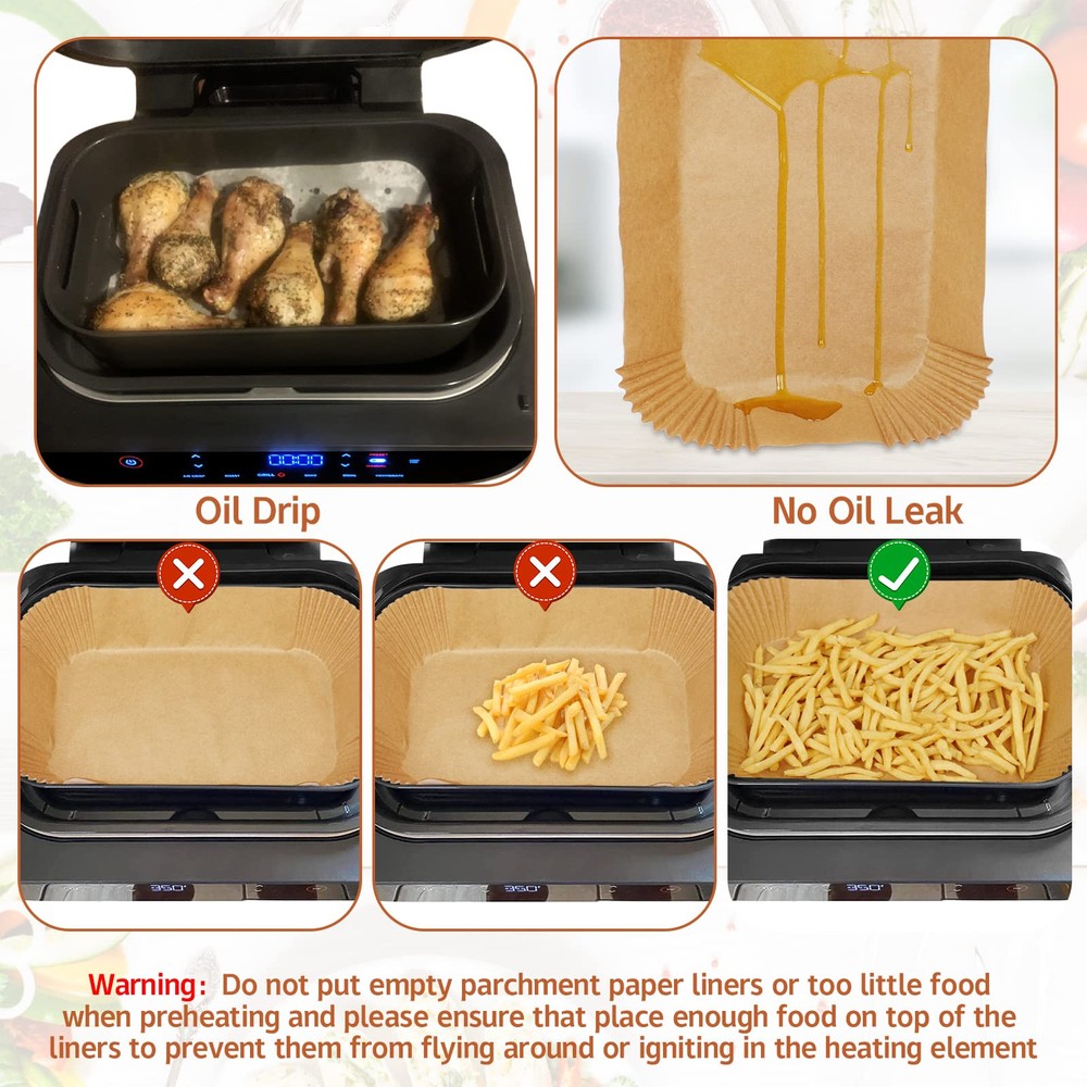 Ninja Air Fryer Liners Disposable Paper Accessories for Easy Cleanup
