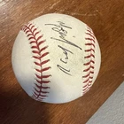 Signed Official Major League Baseball unknown signature Game Used?