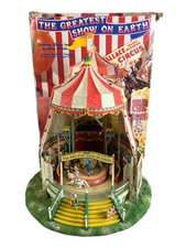 Greatest Show on Earth Animated Musical Circus Tent 15" Display – Works w/Box
