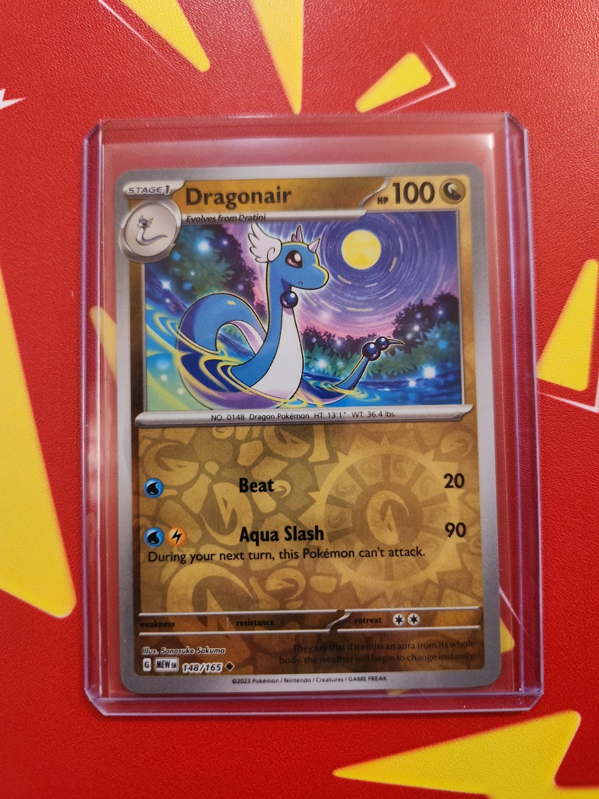 Dragonair Reverse Holo 148/165 Pokemon 151 Scarlet&Violet NM/M Pack Fresh