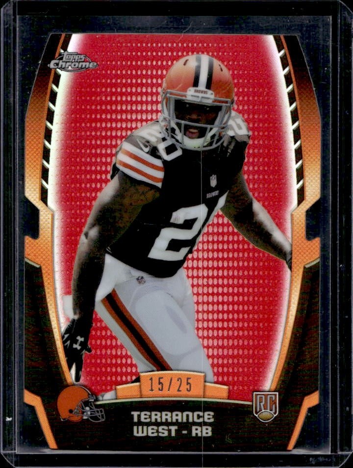 Terrance West Topps Chrome Rookie Die-Cut #TW Red Refractor