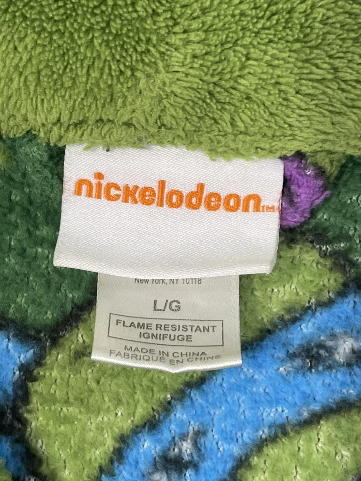 Nickelodeon Teenage Mutant Ninja Turtlles Fleece Bathrobe Youth Large Green - Image 4 of 4