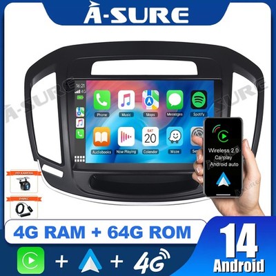 DAB 8 Kerne 64G Android 14 Autoradio GPS NAV CarPlay Für Opel Insignia 2013-2017