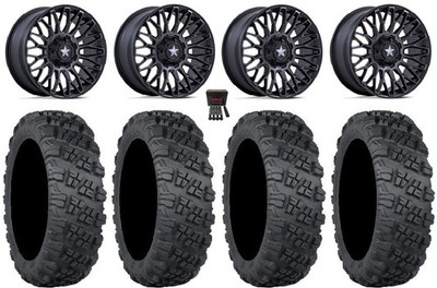 MSA Clubber 14'' Wheels Black DDT 30'' Versa Cross V3 Tires Can-Am Maverick X3
