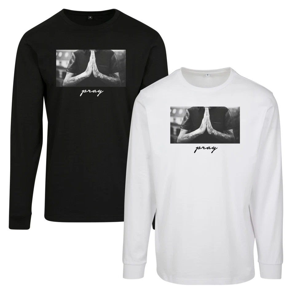 Mister Tee Pray Longsleeve T-Shirt Haut Pull Sweatshirt Pull - Photo 1/1