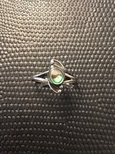 Abalone Mexico 925 Sterling Silver Vintage Ring Size 7.5