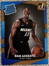 2017-18 Panini Donruss Bam Adebayo Rated Rookie Card RC basketball card #187. rookie card picture