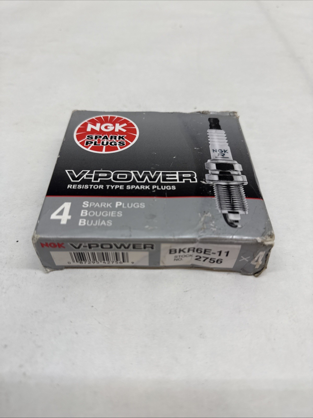 4 X NGK V-Power Resistor OEM Power Performance Spark Plugs BKR6E11 # 2756