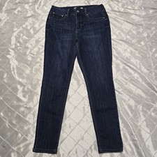 Seven7 Jeans Womens 12 Skinny Fit Tummyless High Rise Blue Dark Wash Denim