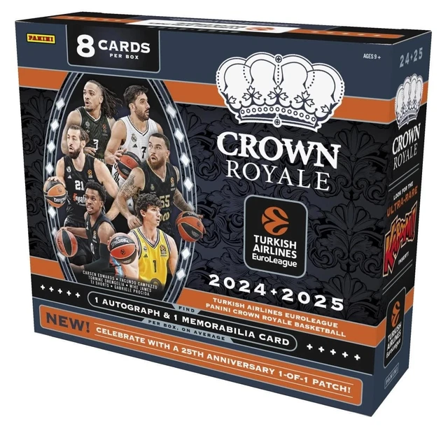 2024-25 Panini Crown Royale Turkish Basketball Hobby Box (1 Auto & 1 Mem on avg)