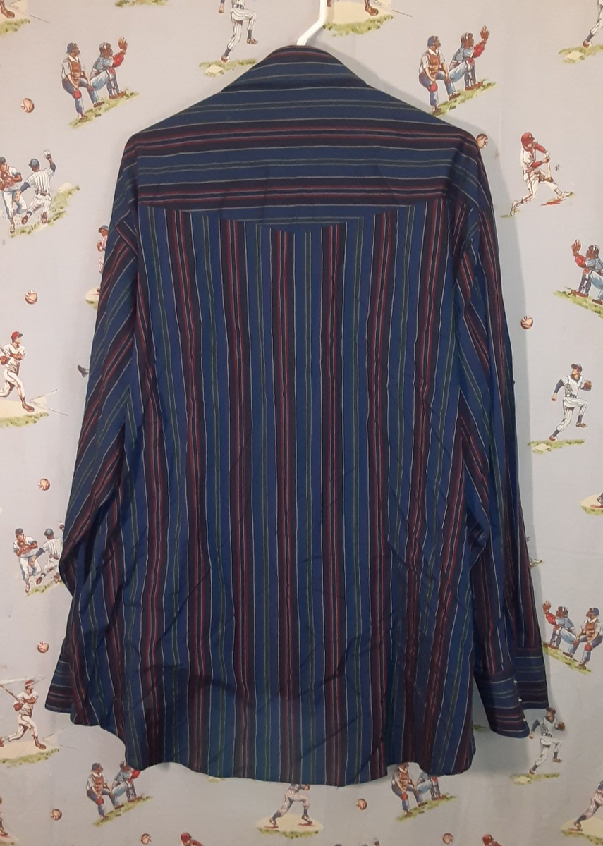 Chemise Western Ely Cattleman - Bleu à Carreaux - Manches Longues - Taille L