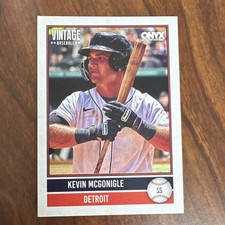 Onyx Authenticated Vintage Baseball Kevin McGonigle Detroit Trading Card