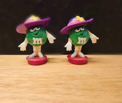 M&M's Green Character Figurines with Purple Hats, Candy & Nuts Theme