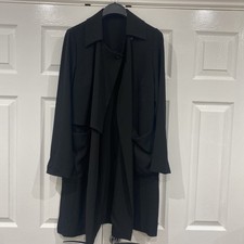 M S Collection Size 11 Duster Coat Black