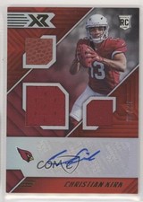 2018 Panini XR Rookie Triple Swatch Auto Red 30/75 Christian Kirk #179 Auto 7zf