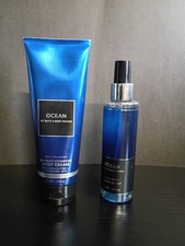 Bath  Body Works Set - Men's Collection - Ocean - Mist And Body Cream - Used